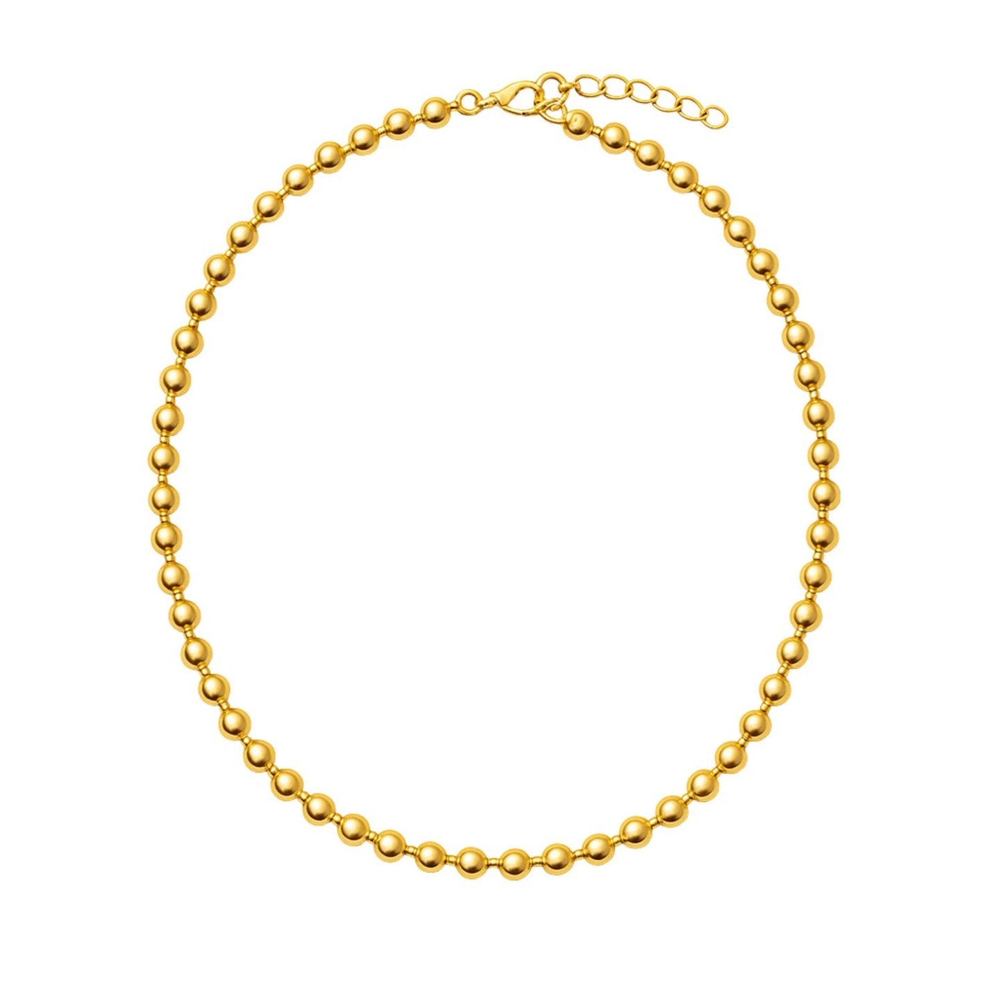 14k Yellow Gold Bead Chain Necklace(5mm)