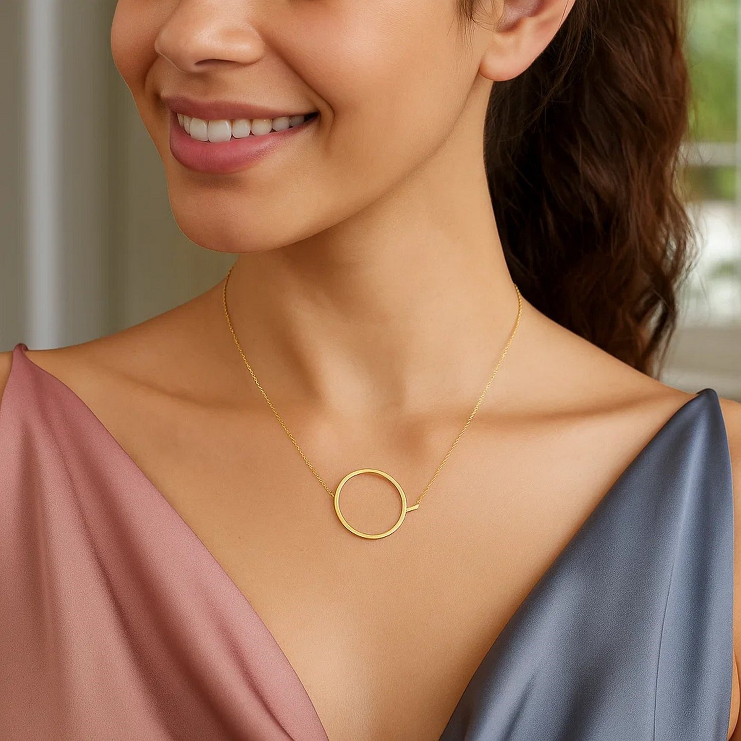 14K Yellow Gold Yours Truly Large Initial Q Necklace