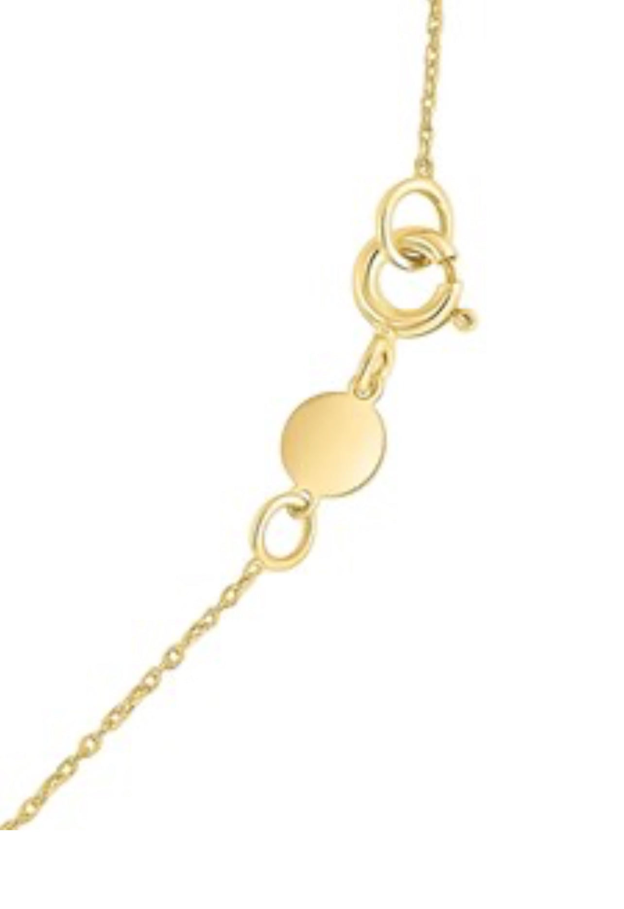 14K Yellow Gold Mini Diamond A Initial Pendant Necklace