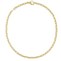 14K Yellow Gold Paperclip Toggle Link Necklace