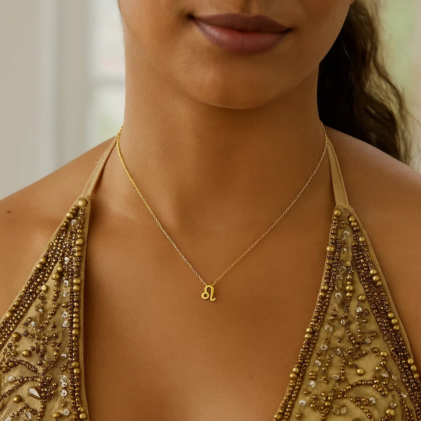 14K Yellow Gold Leo Necklace