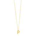 14K Yellow Gold Helium Initial P Pendant