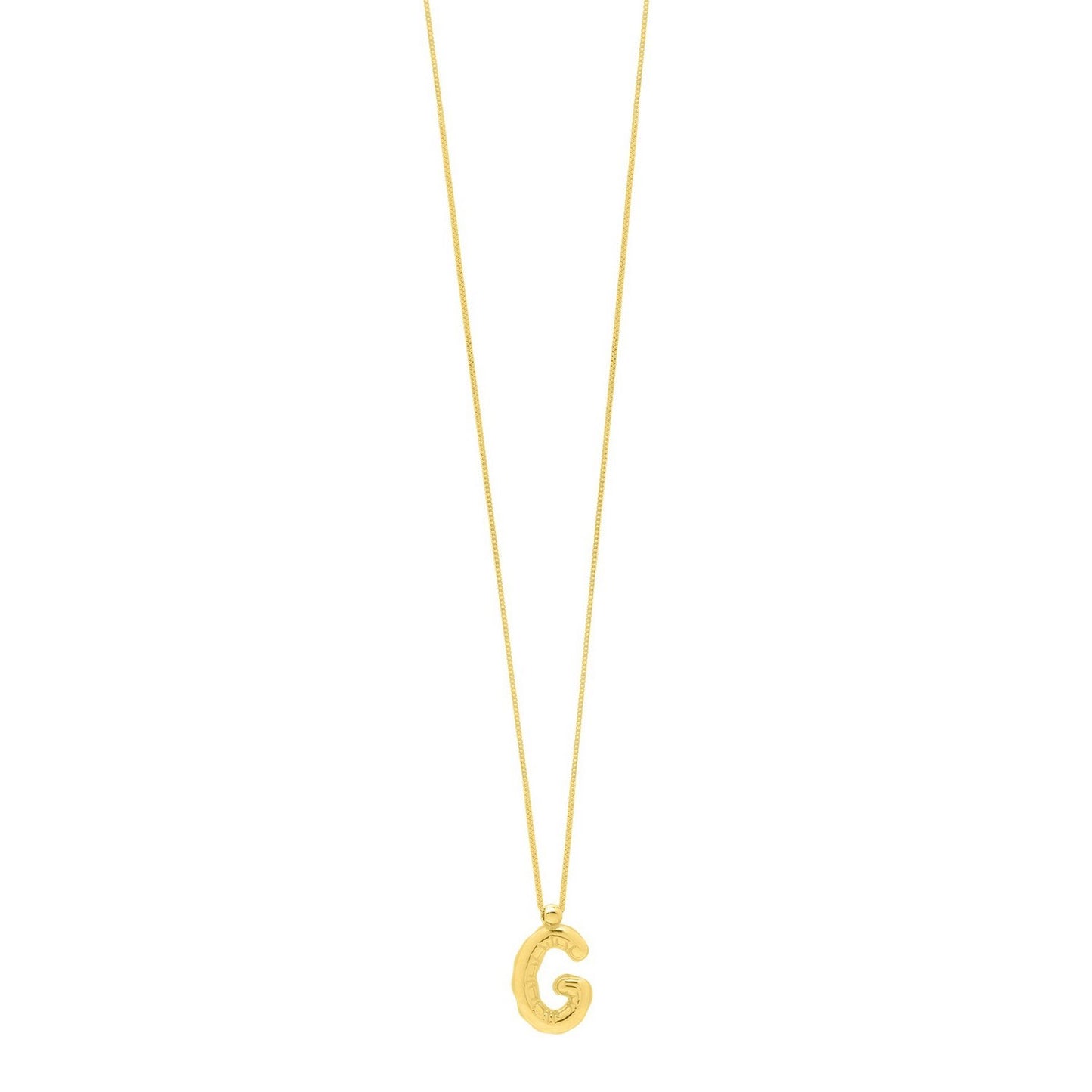 14K Yellow Gold Helium Initial G Pendant