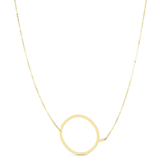 14K Yellow Gold Yours Truly Large Initial Q Necklace