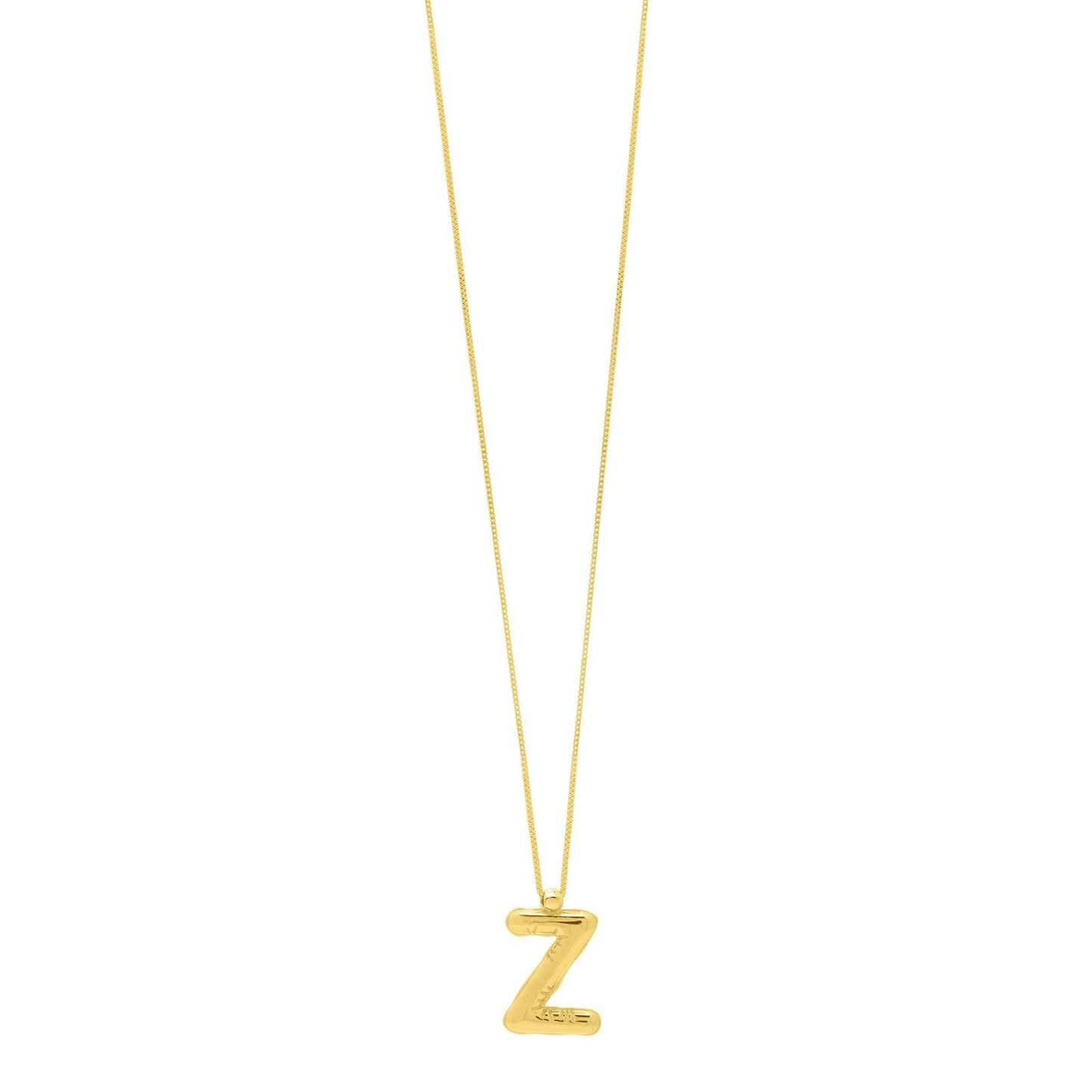 14K Yellow Gold Helium Initial Z Pendant