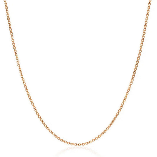 14k Rose Gold Diamond Cut Cable Link Chain (1.30 mm)
