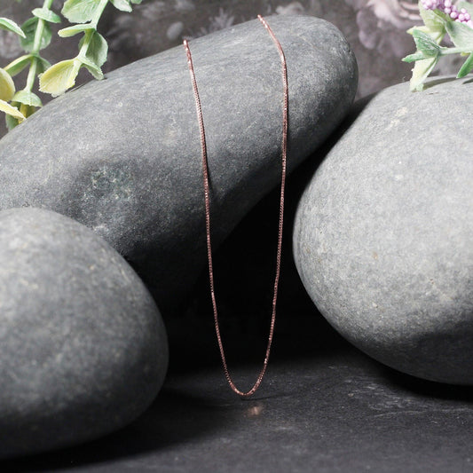 18k Rose Gold Classic Box Chain (0.60 mm)
