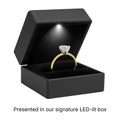 1 Carat Princess Lab Grown IGI G/VS1 Diamond Solitaire Ring in 14K Yellow Gold